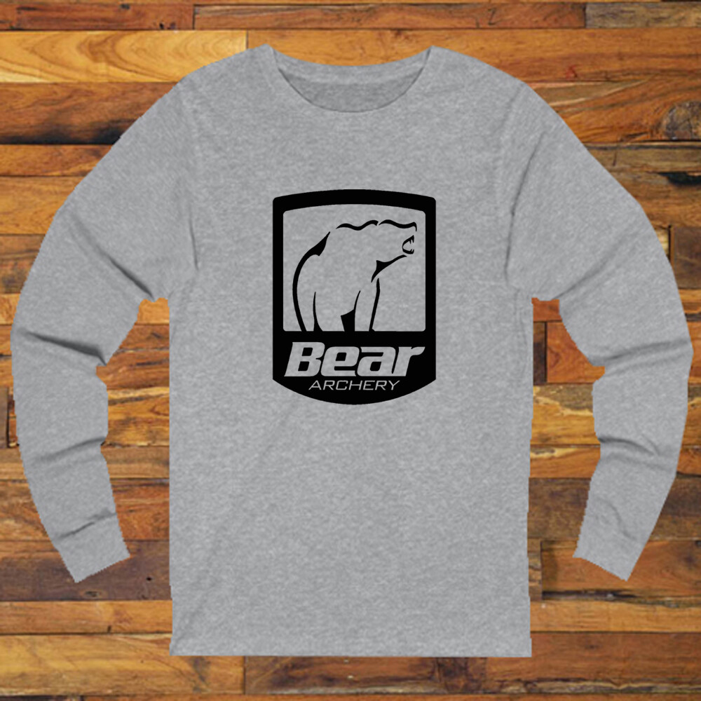 Bear Archery Hunting Bows Hunter Men's Long Sleeve Grey T-Shirt S-3XL gallery
