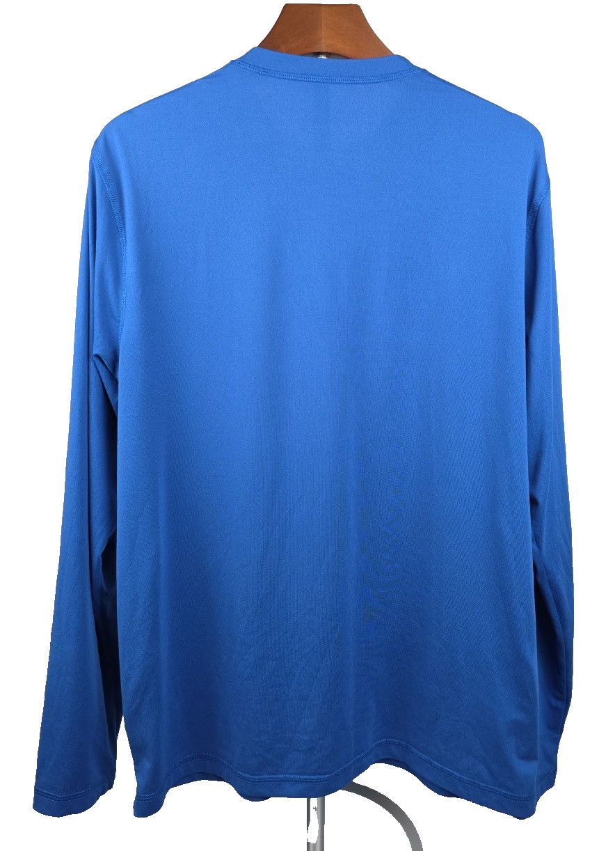 HANG TEN Mens Blue L/S Sun Tee Small Quick Dry UPF 50+ Beach Swim Surf Ocean gallery