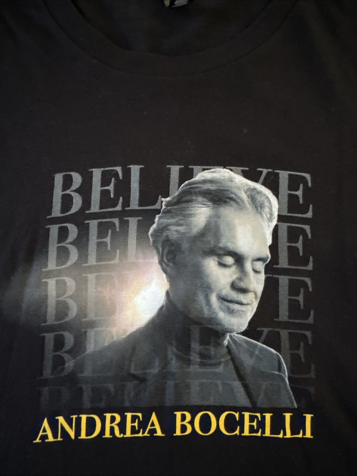 Andrea Bocelli Believe Tour 2021 TShirt Mens 2XL Official Merchandise NEW A3