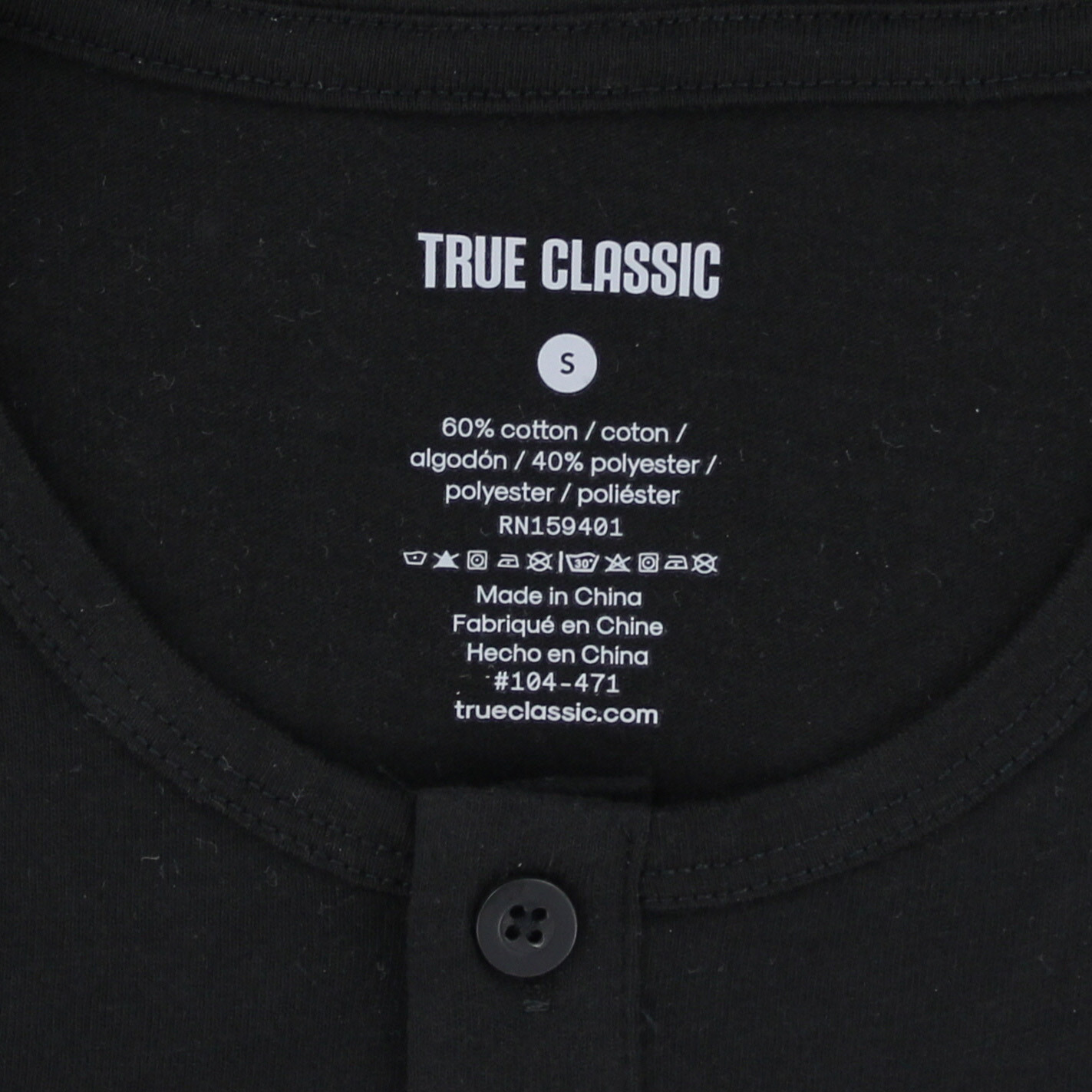 True Classic Men's Shirt, Long Sleeve Henley Style Shirt MSRP $35 gallery