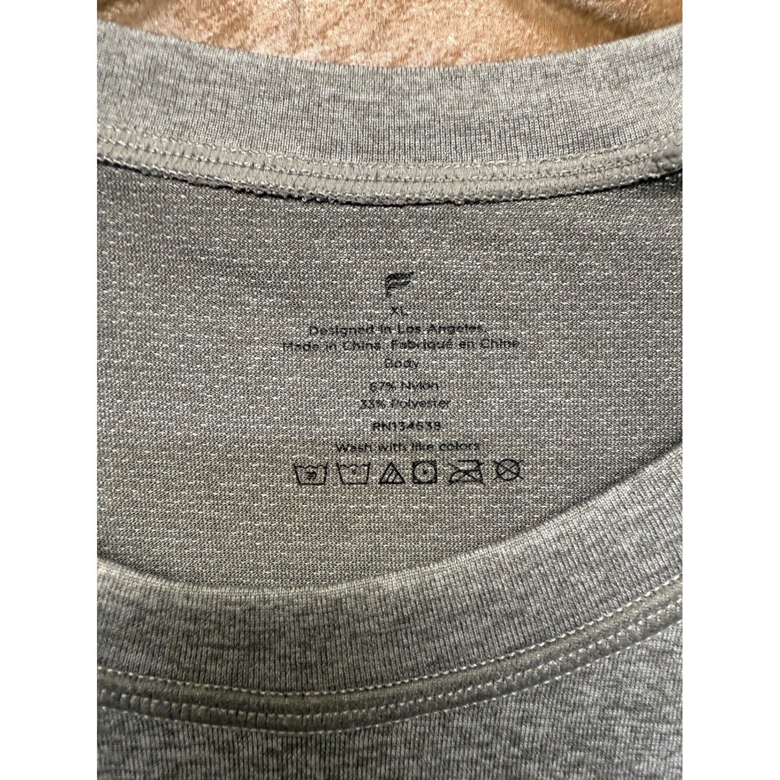 Fabletics Mens Training Tee Short Sleeve Heather Grey XL RN134538 Activewear gallery