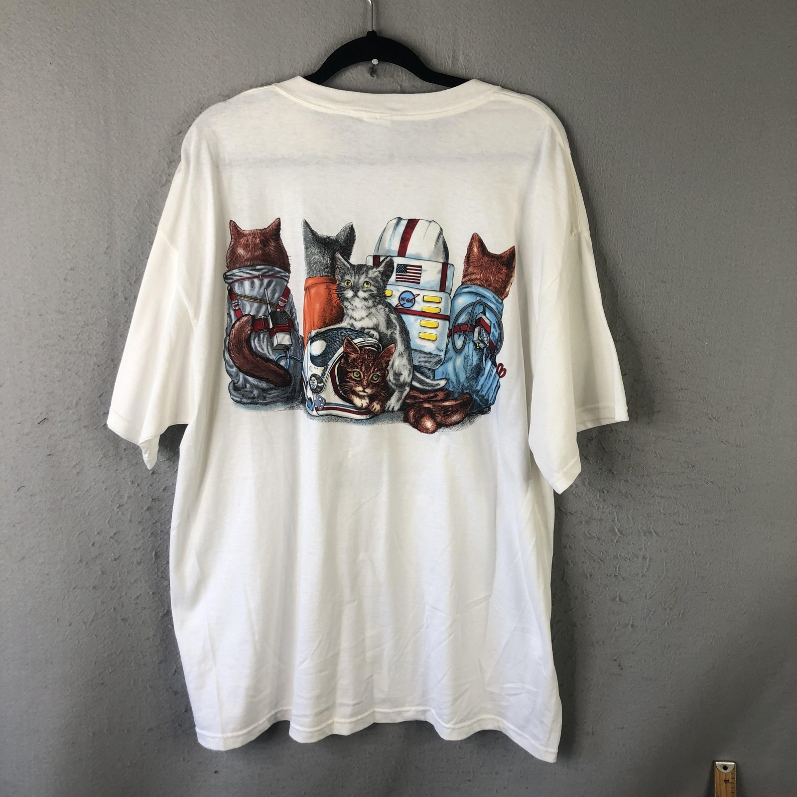 NASA Cats Shirt Mens 2XL White Delta Houston Texas Space Astronaut Graphic Tee gallery