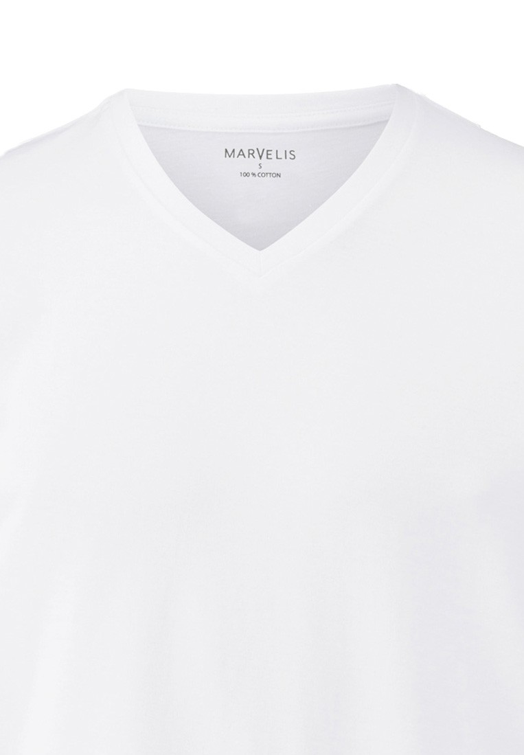 Marvelis Mens T-Shirt Modern Fit Twin Pack V Neck