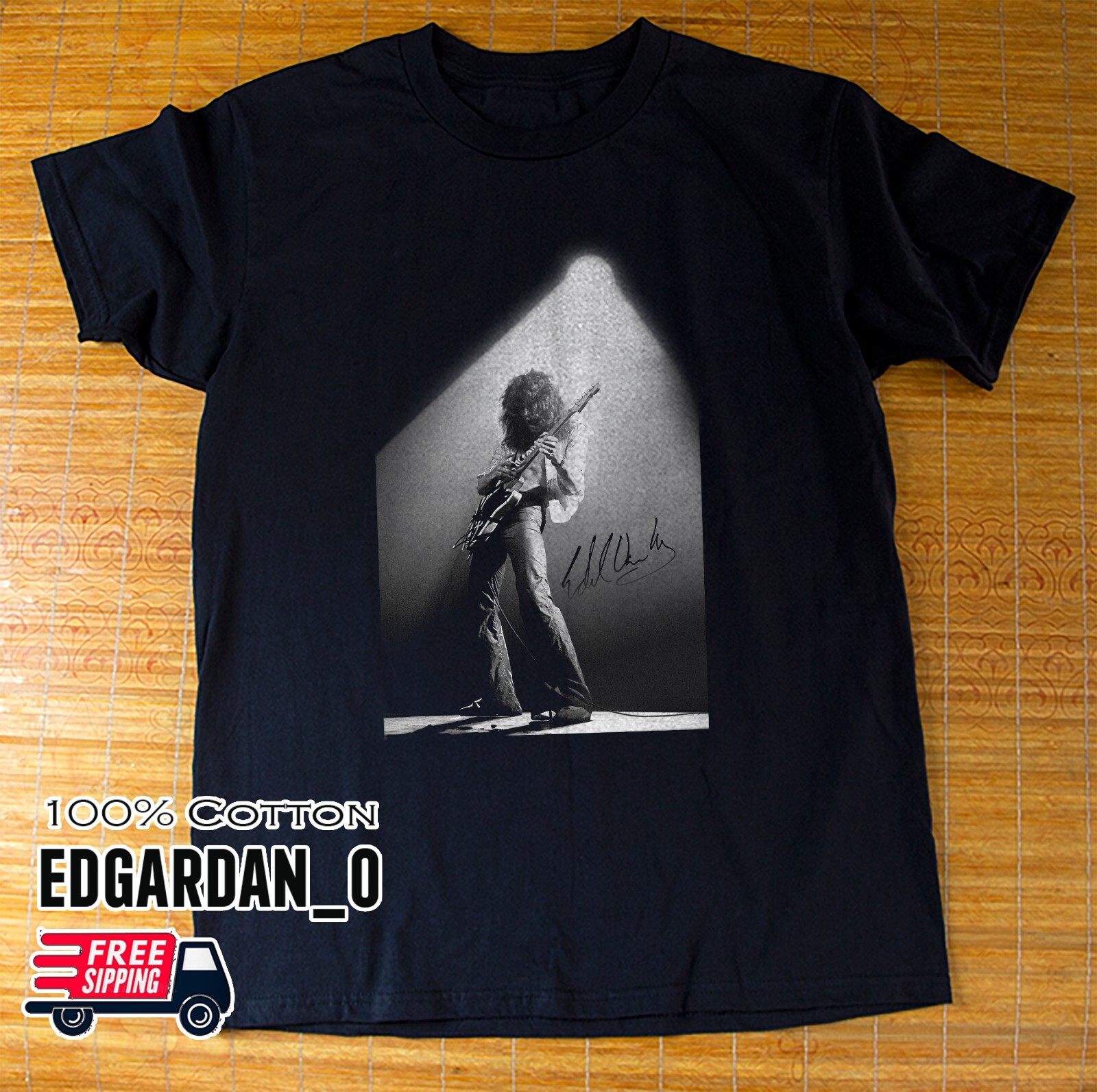 Eddie Van Halen Spotlight Black Unisex T-Shirt S-5XL gallery