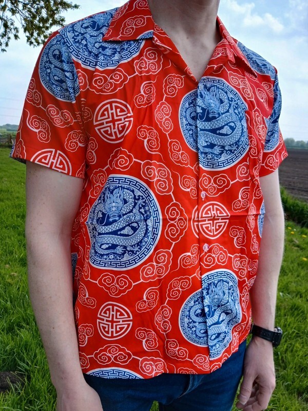 Red Blue Mens T Shirt Lightweight Short Sleeve Summer Holiday Travel Size Large gallery