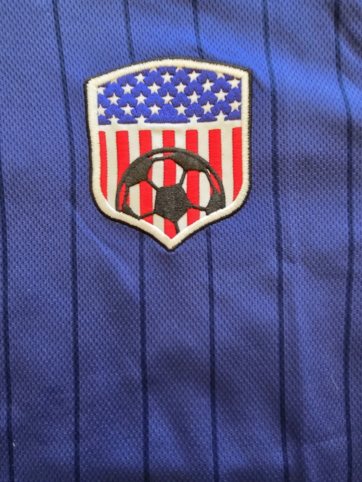 NWT Brooklyn Cloth USA Soccer Jersey Men's L, Retro Pinstripe Collar Shirt gallery