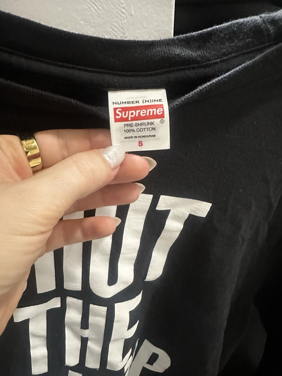 2025 Supreme x Number (N)ine - Shut Up Tee - Black - FW25T8 gallery