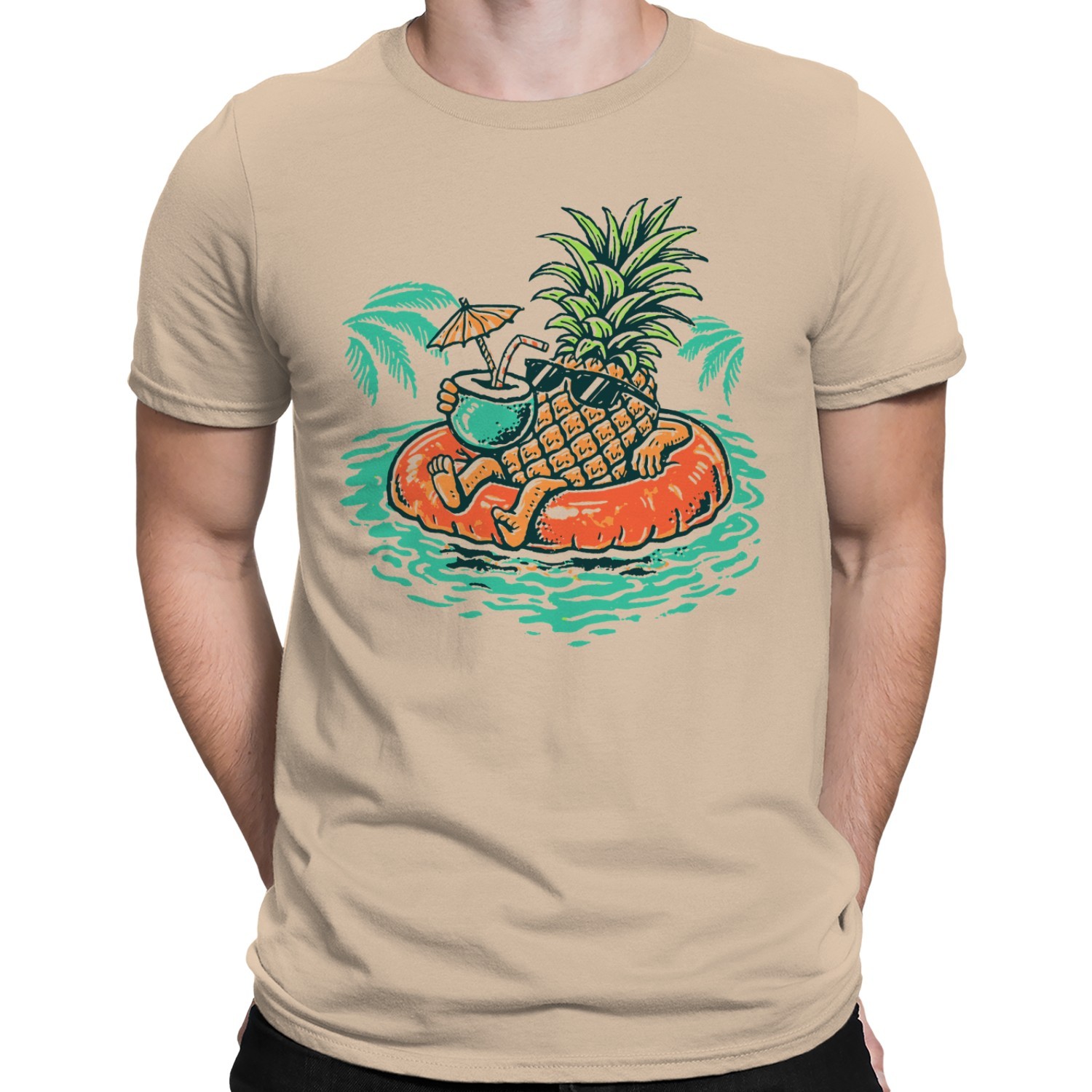 Chill Pineapple Pool Float Men's T-shirt gallery