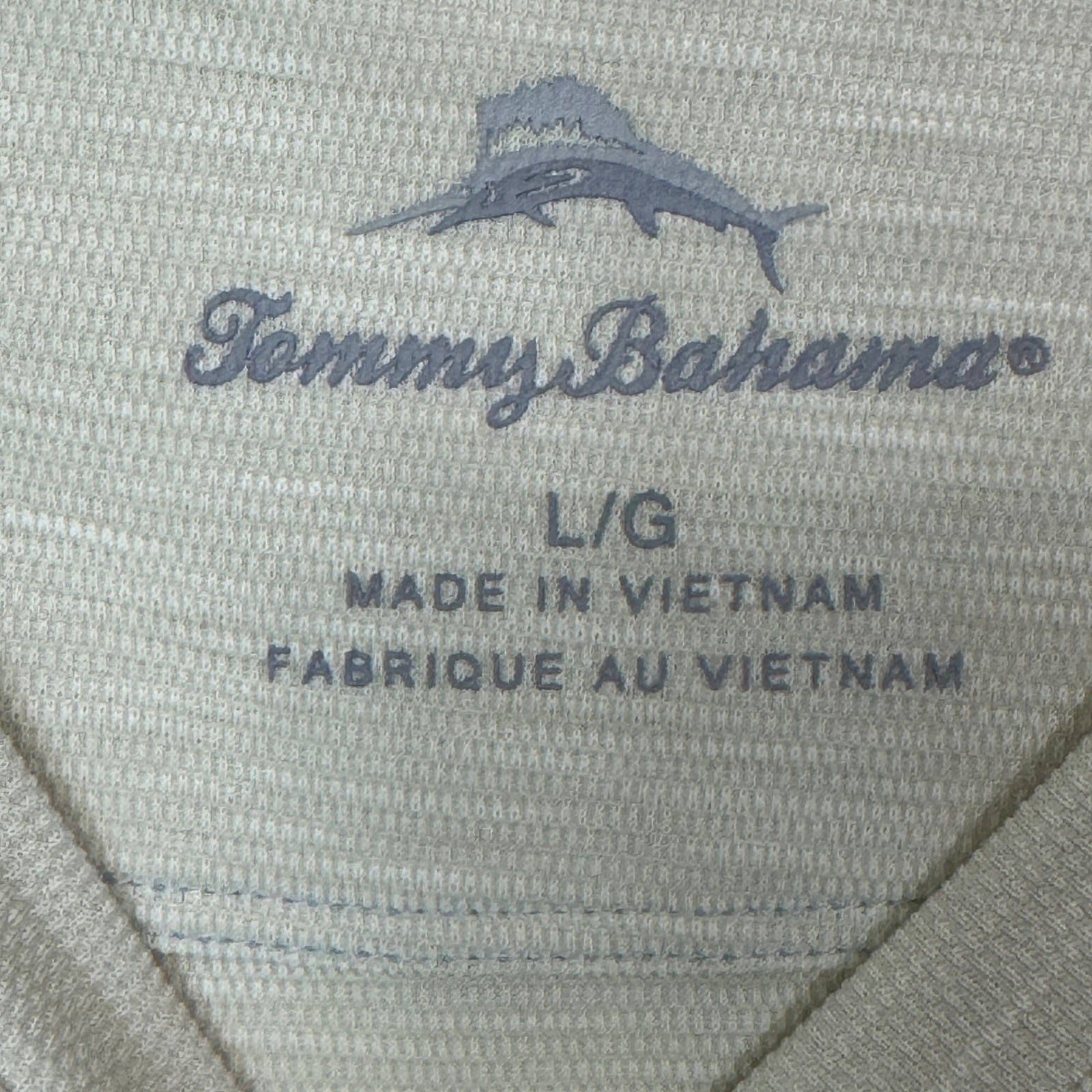 Tommy Bahama Mens L/G Beige Tencel Polyester Short Sleeve T Shirt Beach Casual gallery