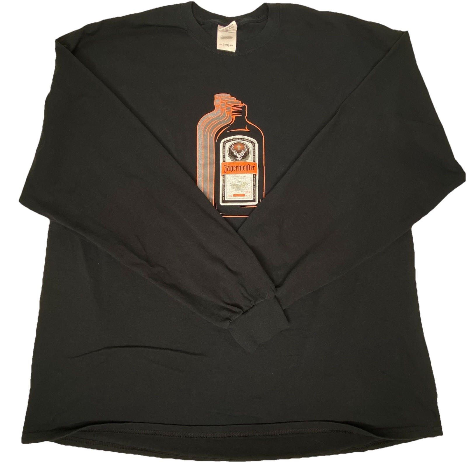 Jagermeister 75th Anniversary August 2015 Long Sleeve Black T-shirt Sz 2XL