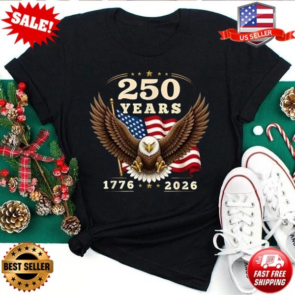 250 Anniversary USA 250 Years 1776-2026 American 4th Of July T-Shirt (S-5XL)
