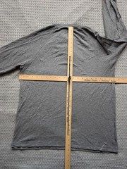 Faherty Cloud Cotton Shirt Mens Large Gray Raglan Long Sleeve Henley Tagless