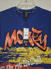 Switch Remarkable Money Play No Games Get Mines Tee Royal Blue Large NWT