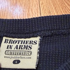 US Army Waffle Knit Thermal Henley Large Black By Brothers In Arms Outfitters