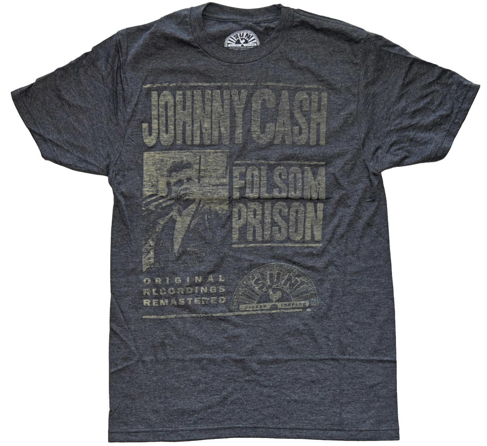 Johnny Cash Folsom Prison Vintage Distressed Design Men's T-Shirt New gallery