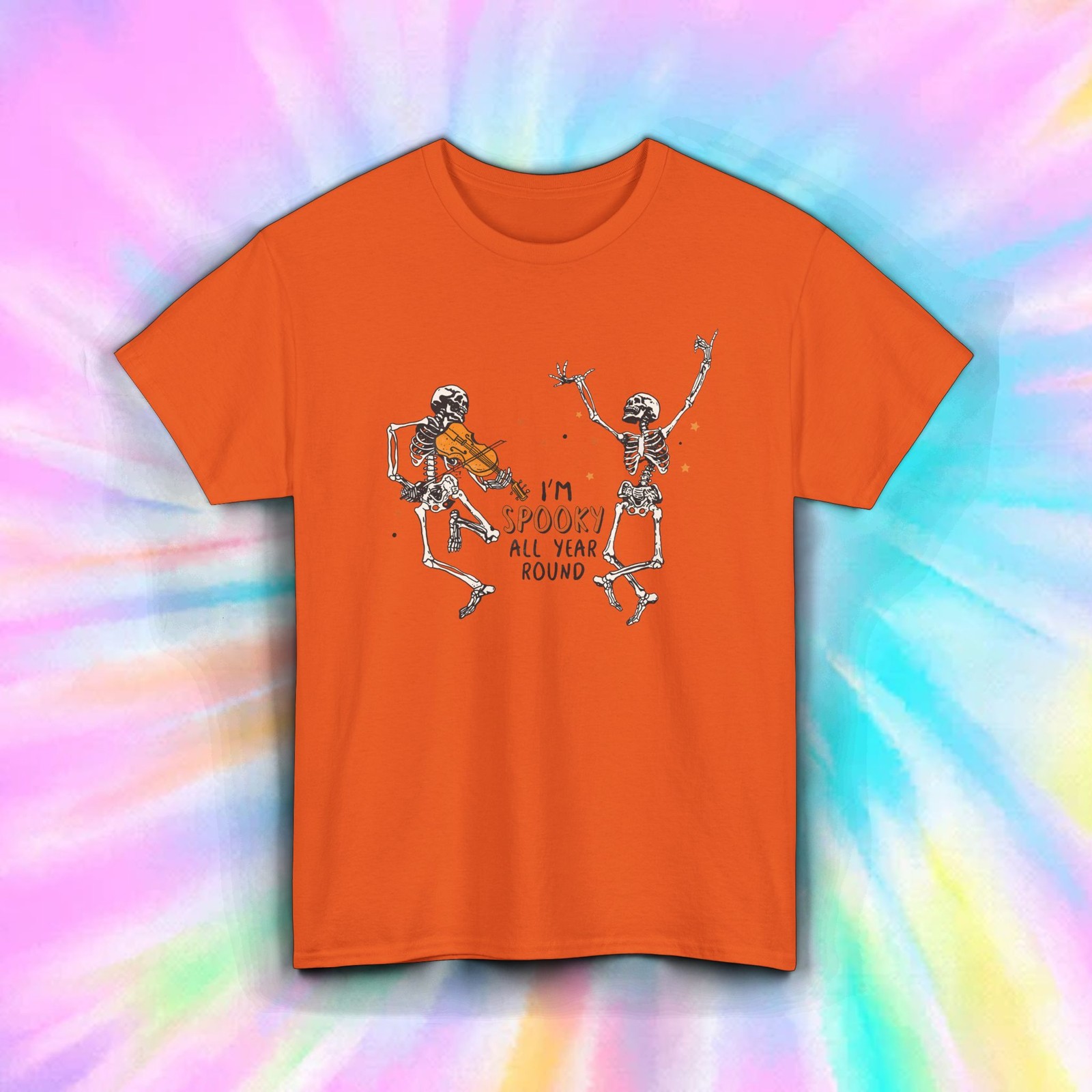 I’m Spooky All Year Round Skeleton Shirt | Funny Dancing Skull Halloween Tee gallery