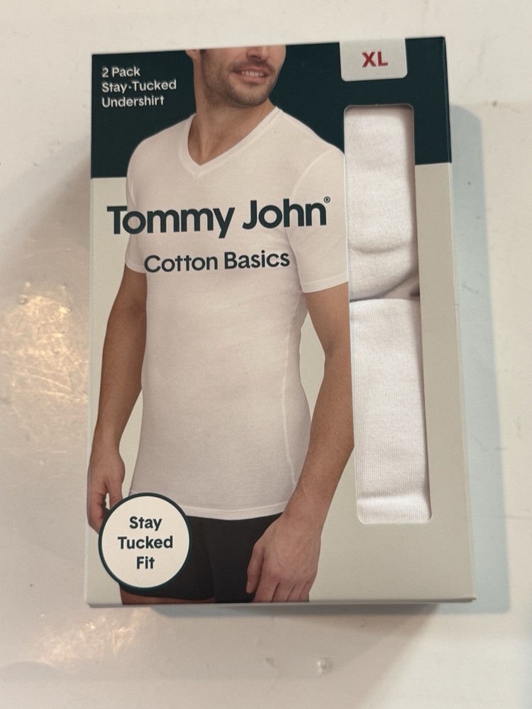 Tommy John Men’s 2-Pack Crew Neck T-Shirts White XL New