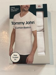 Tommy John Men’s 2-Pack Crew Neck T-Shirts White XL New