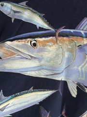 Vtg Guy Harvey by AFTCO Men’s XL Navy Fishing Shirt Long Sleeve Pocket Graphic