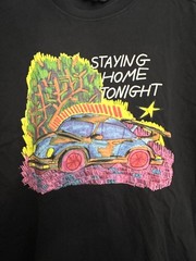 Teddy Fresh x Hila Klein Collab Size S Staying Home Tonight Car T-Shirt Black