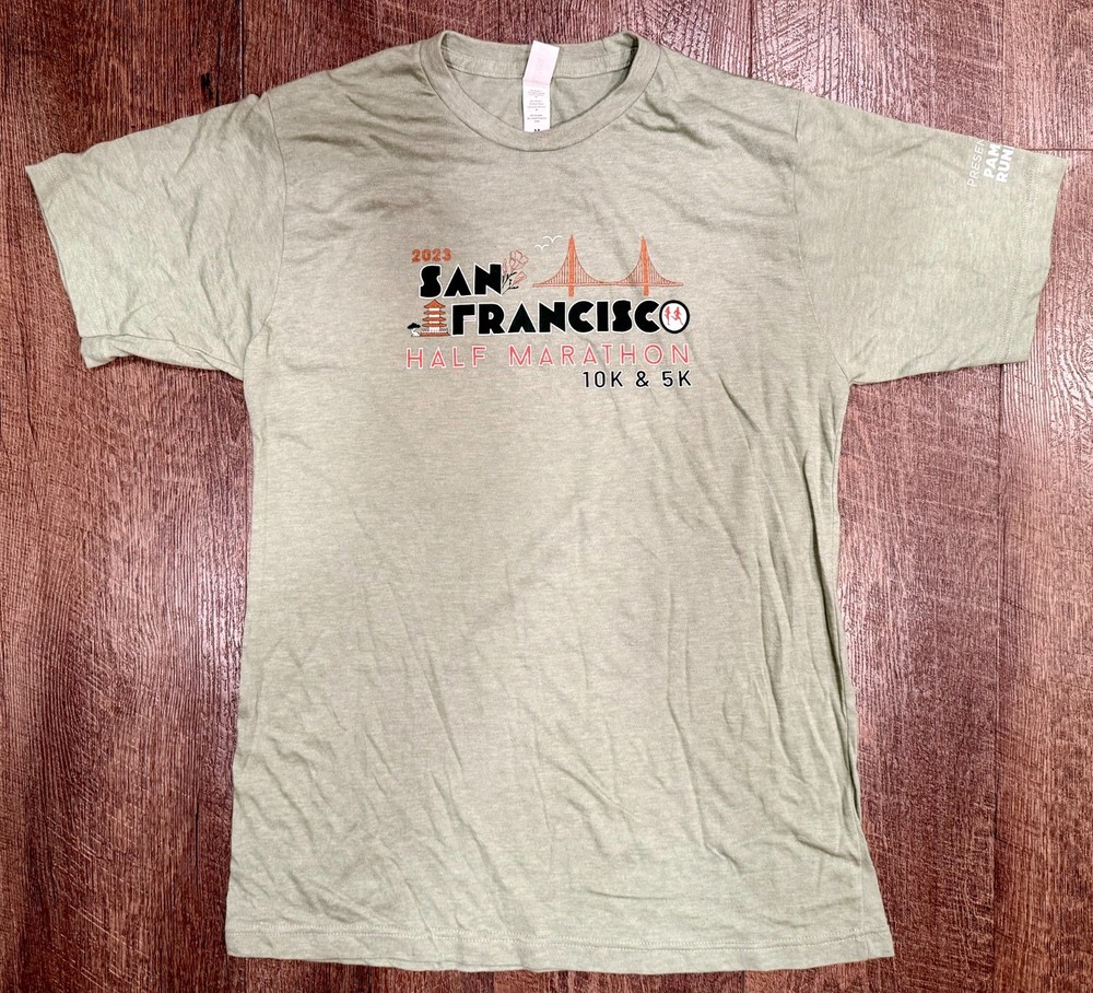 New 2023 KPSF Kaiser San Francisco Half Marathon 10k 5k Men’s M Race T-Shirt