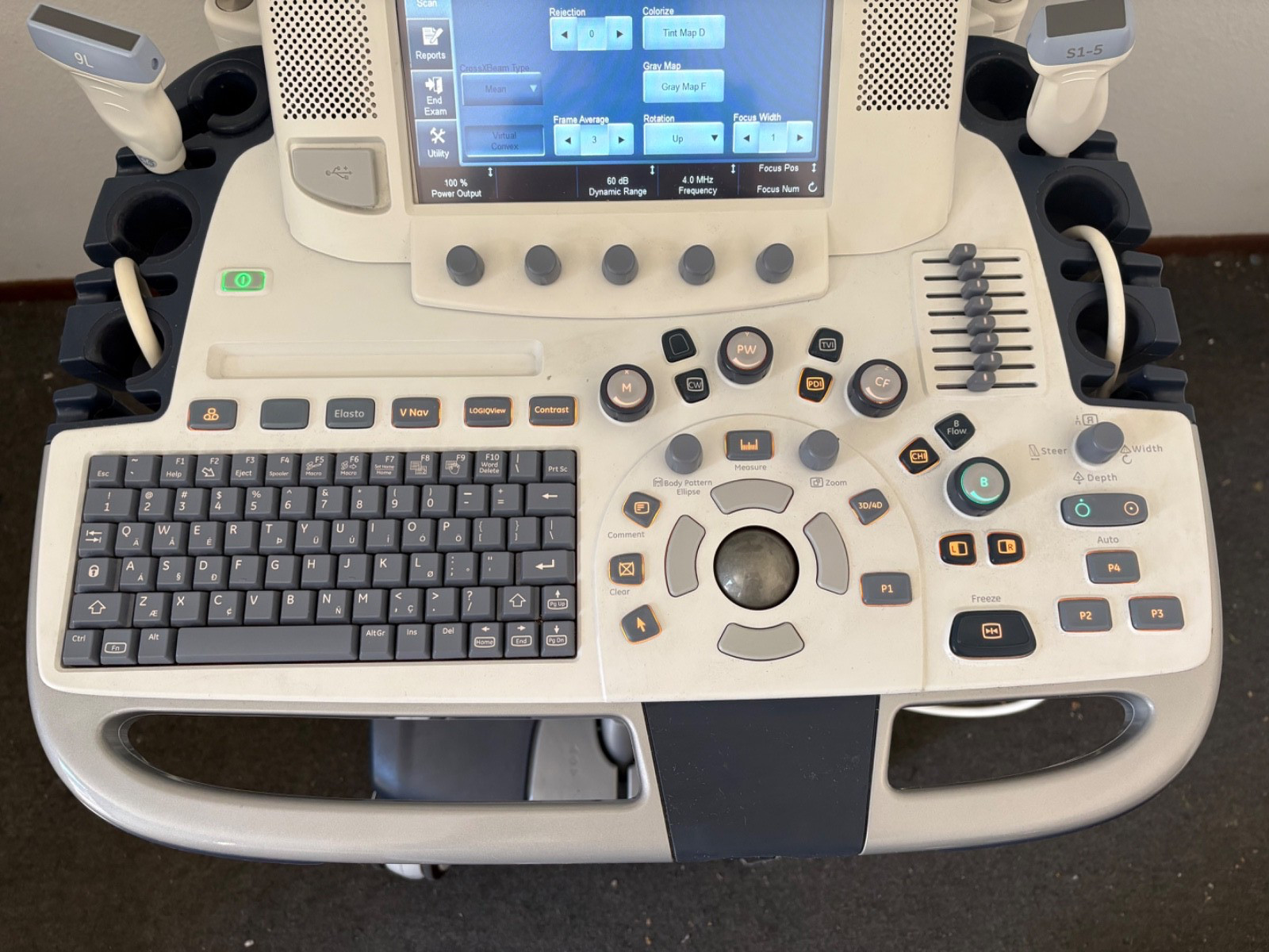 2013 GE Logiq E9 Ultrasound Machine with GE 9L-D & S1-5-D Probes