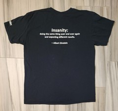 VTG L Double-Sided Albert Einstein Definition Of Insanity Black T-Shirt