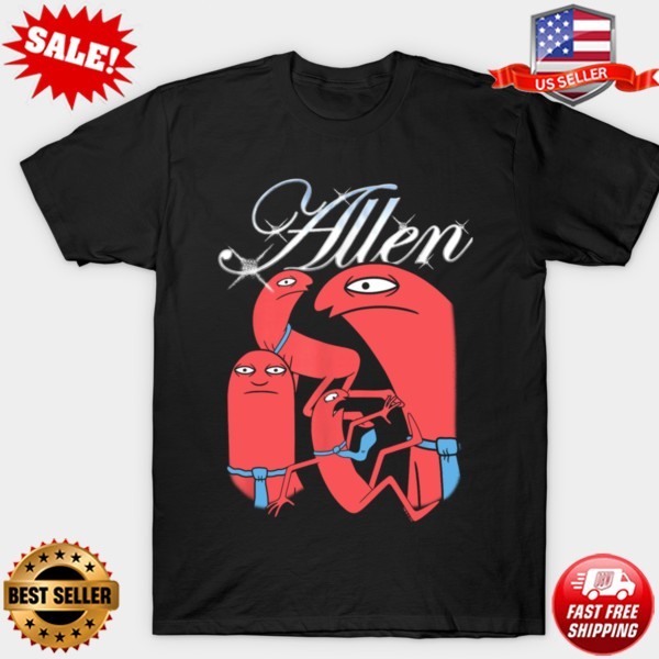 Allen Collage Smiling Friends Fancy Chrome Cartoon T-Shirt S-5XL