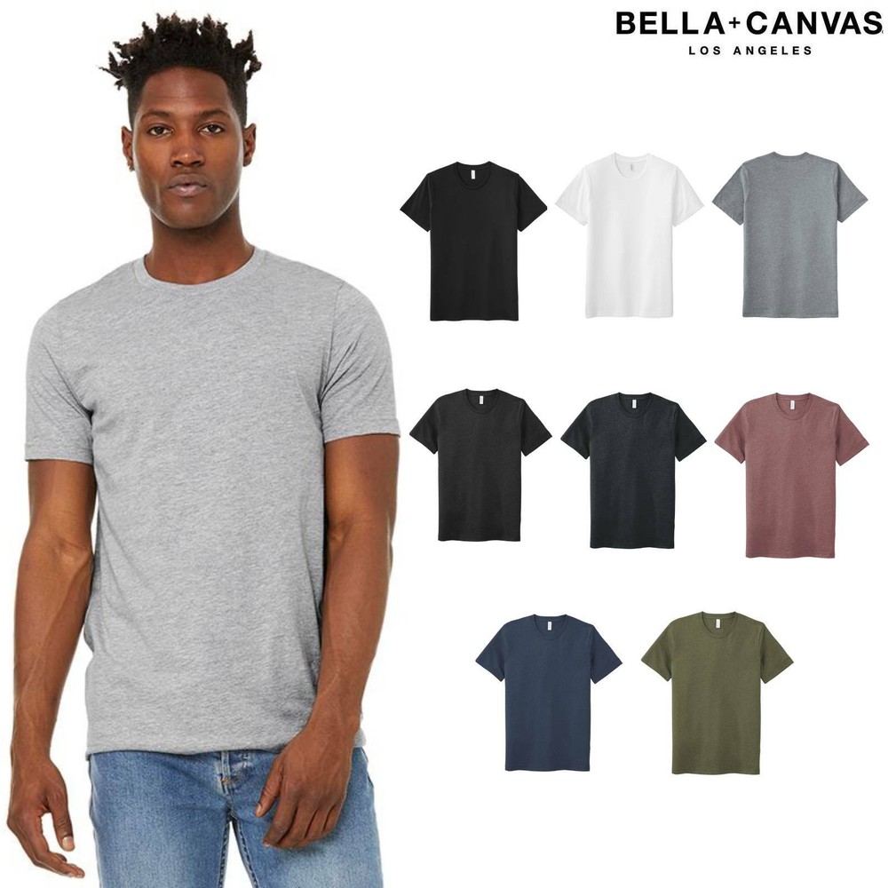 Bella + Canvas Unisex Sueded Tee 3301 – Adults Cotton Short Sleeved T-Shirt