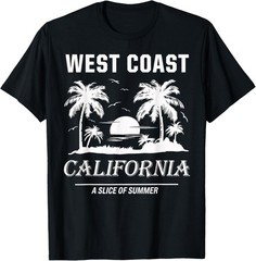 Vintage West Coast California Beach Summer Graphic T-Shirt