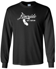 Riverside California State T-Shirt Long Sleeve Graphic Tee Unisex Apparel Design