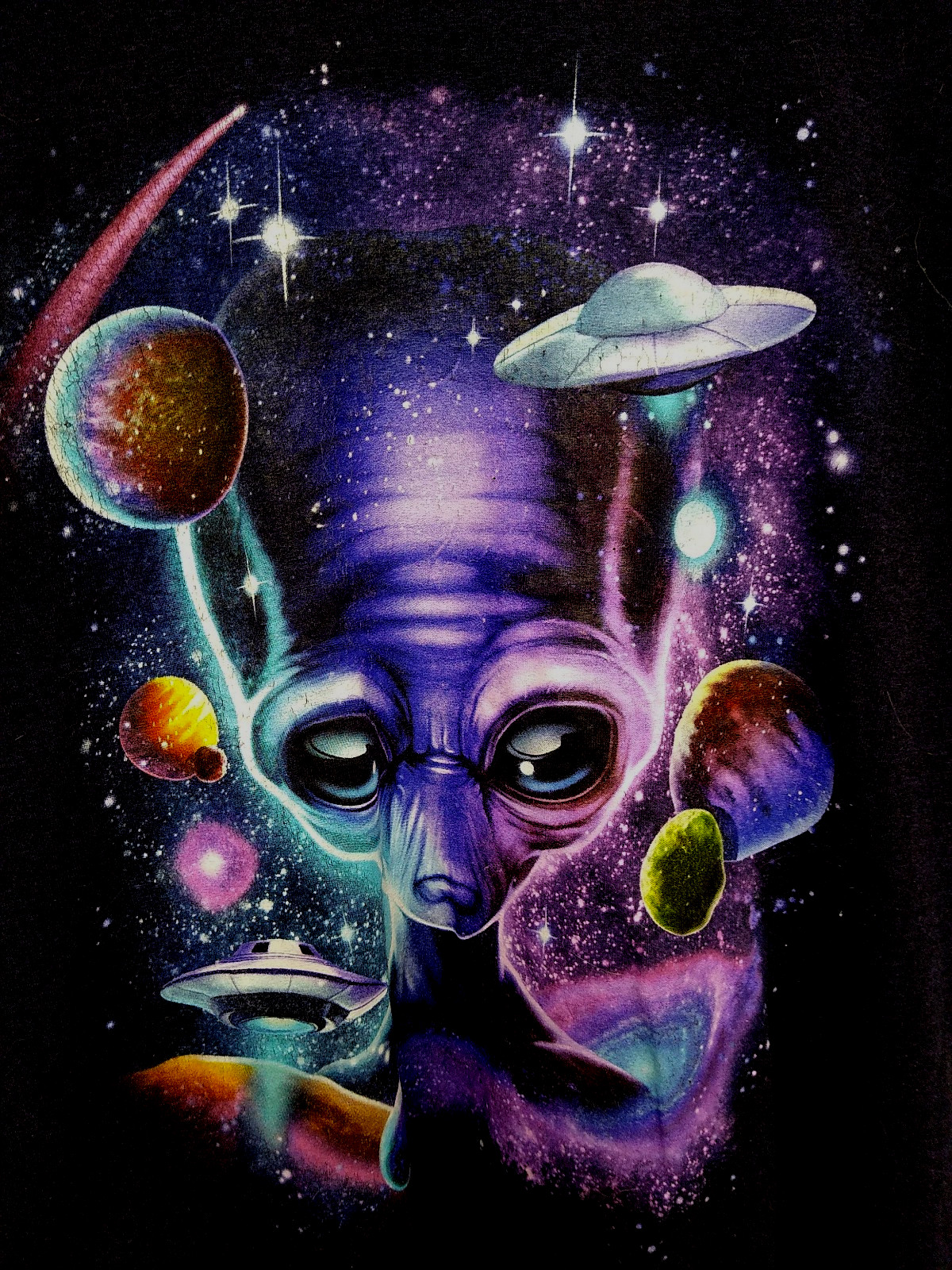 Blue Space Alien Design GILDAN Heavy Cotton SZ Medium, Short Sleeves gallery