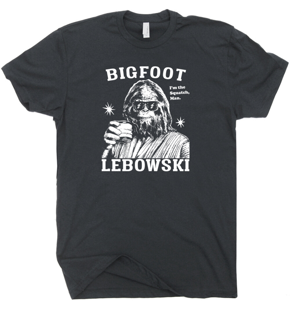 Bigfoot Shirt The Big Lebowski Tee The Dude Abides Funny Vintage Sasquatch Yeti gallery