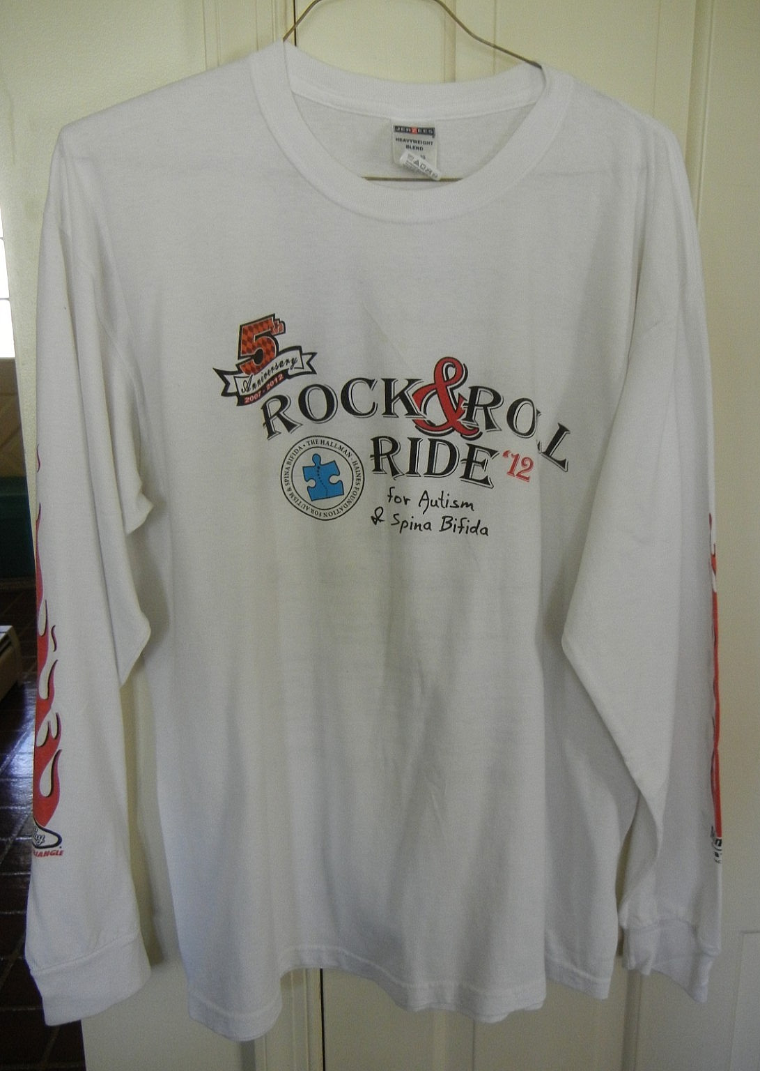 XL Long Sleeve T- Shirt/ Motorcycle Rock & Roll Ride For Spina Bifida & Autism gallery