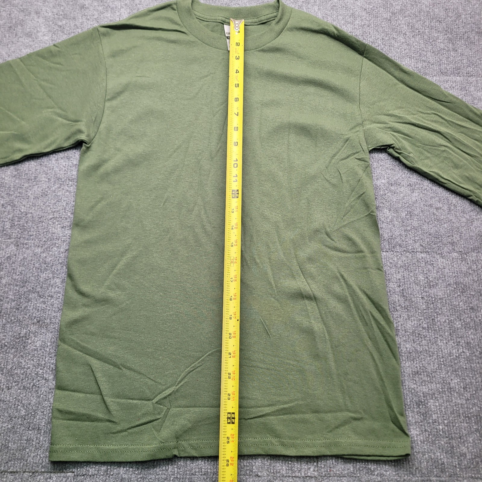 Gildan G540 Men’s Heavy Cotton Preshrunk Long Sleeve Shirt Green Size Small gallery