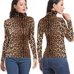 Womens Basic Lightweight Turtleneck Long Sleeve Pullover Solid Top High Neck US