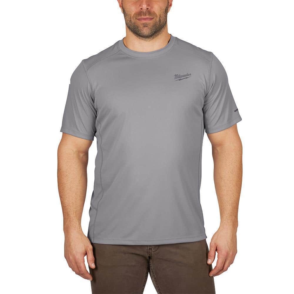 Milwaukee Men’s Work Skin Gray Medium Weight Performance Short-Sleeve T-Shirt