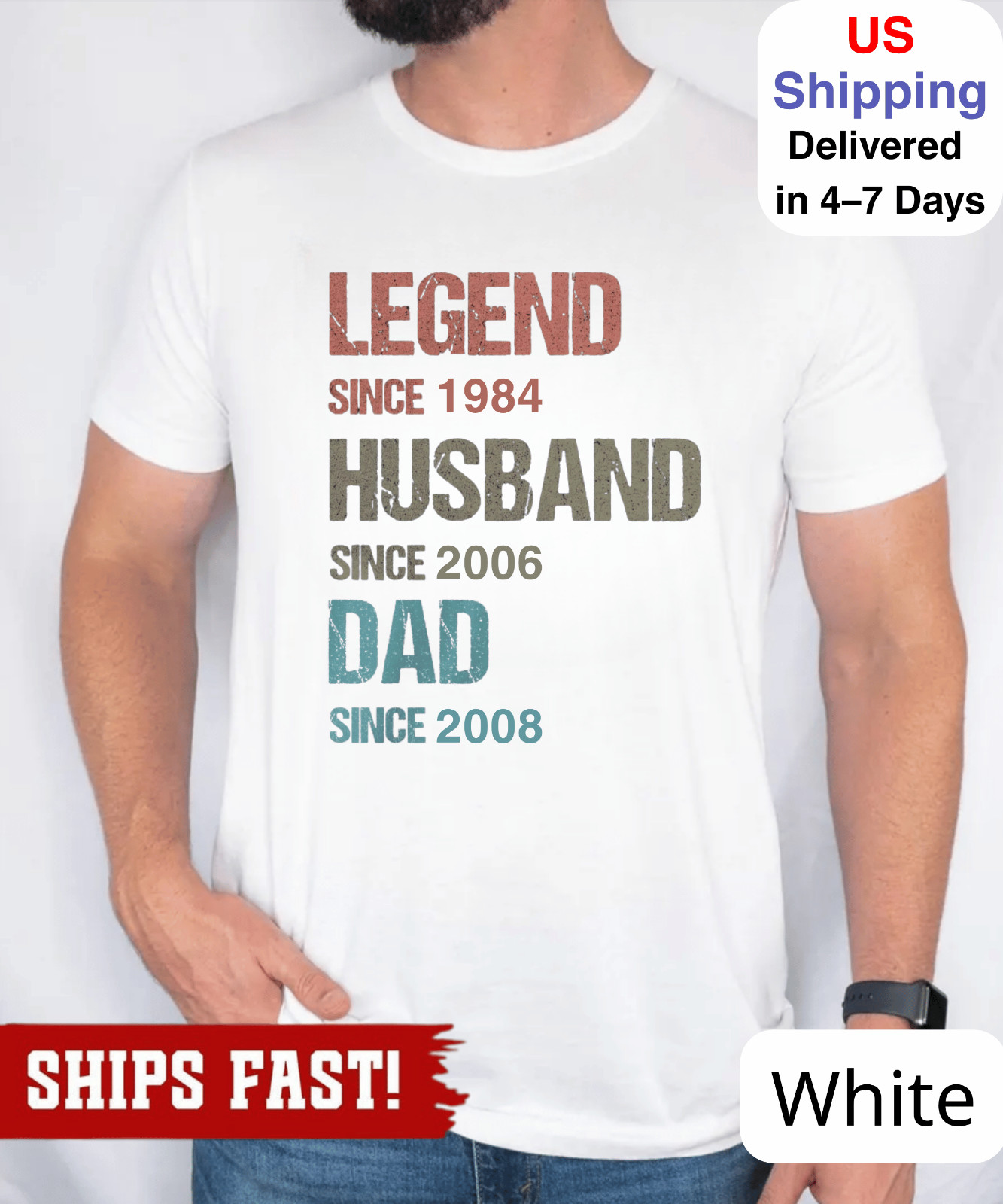 Personalized Legend Since T-Shirt: Custom Dad, Husband, Grandad Gift gallery