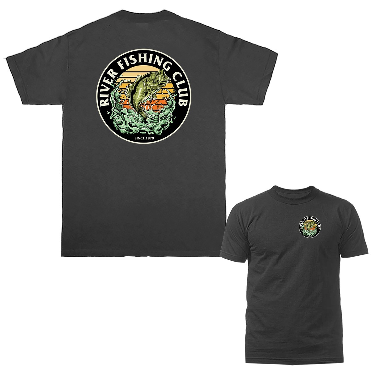 River Fishing Club Fishing Outdoor Sports T-Shirt gallery