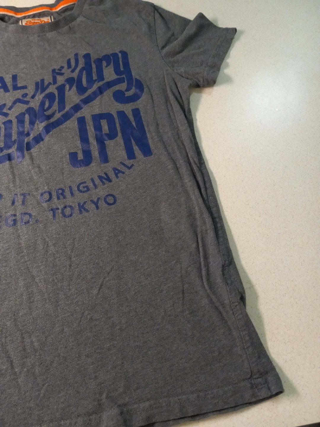 Vintage SUPERDRY AUTHENTIC REGISTERED . JPN Graphic Gray T-Shirt Size S gallery