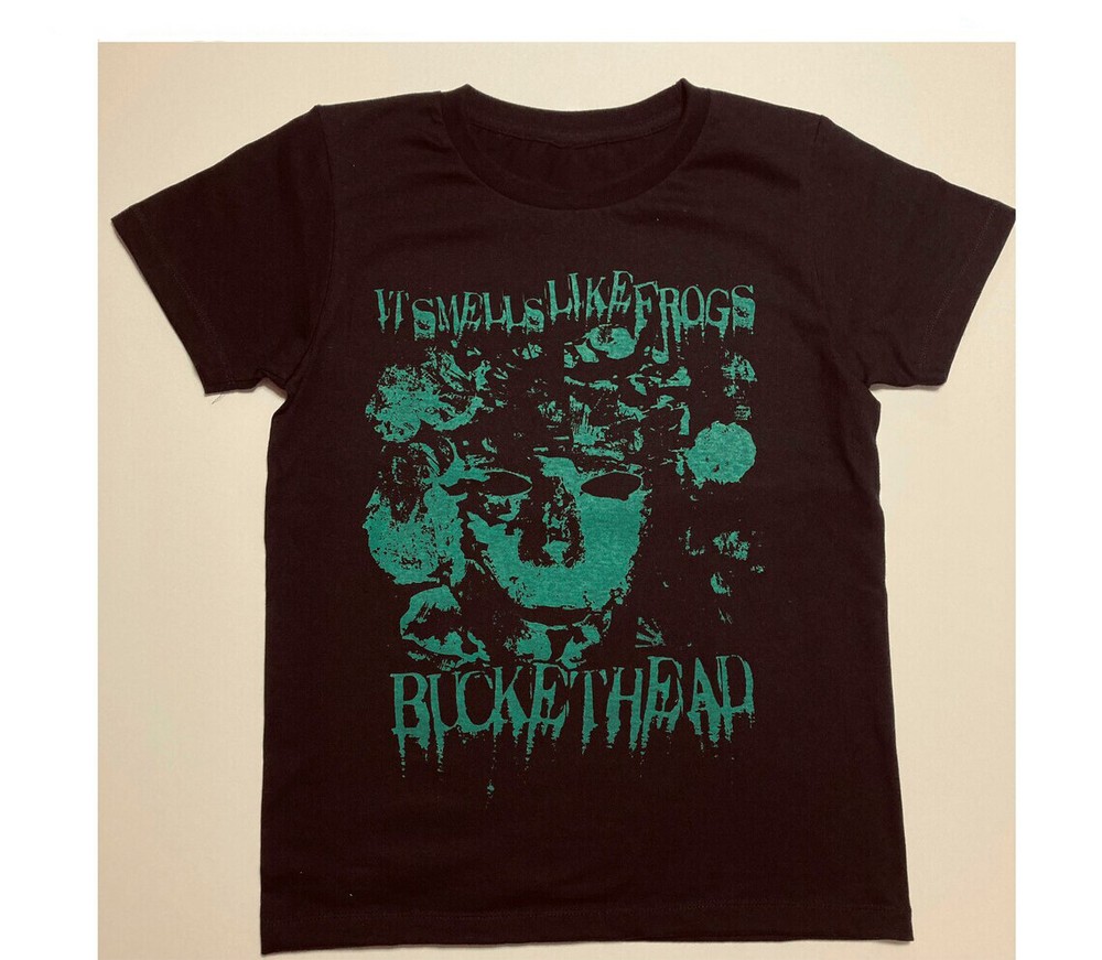 Vtg Buckethead It Smells Like Frogs Cotton Black S-5XL Unisex Shirt J357