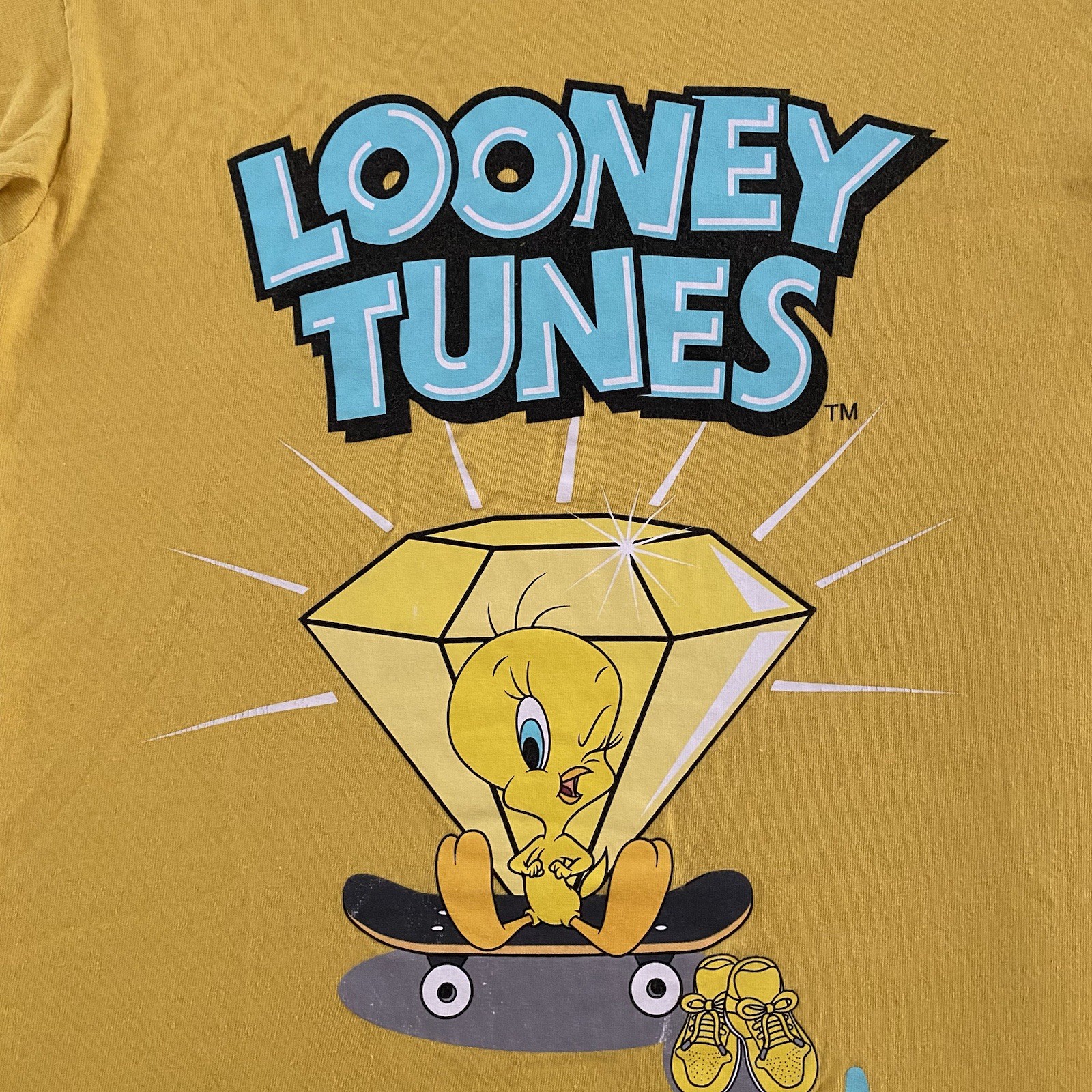 Diamond Supply x Tweety Bird Looney Tunes Shirt Small Yellow Graphic Skateboard gallery