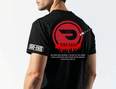Stab Dash (Satirical/sarcastic) T-Shirt, Unisex. Funny shirt for conversations