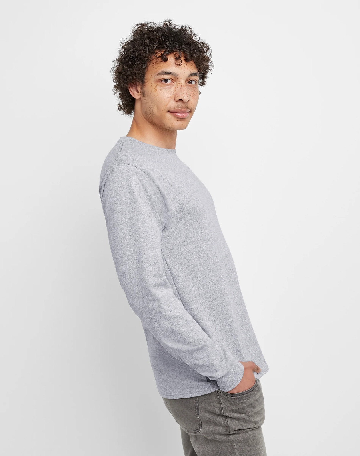 Hanes Essentials Men's Cotton Long Sleeve T-Shirt, 2-Pack gallery