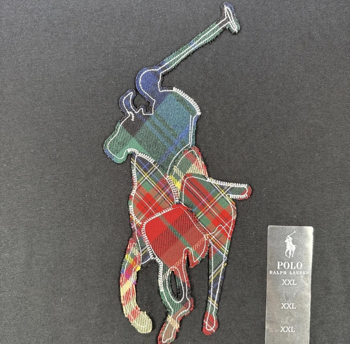 Polo Ralph Lauren Patchwork Plaid Big Pony Shirt 2XL Long Sleeve Black NEW$69.50 gallery
