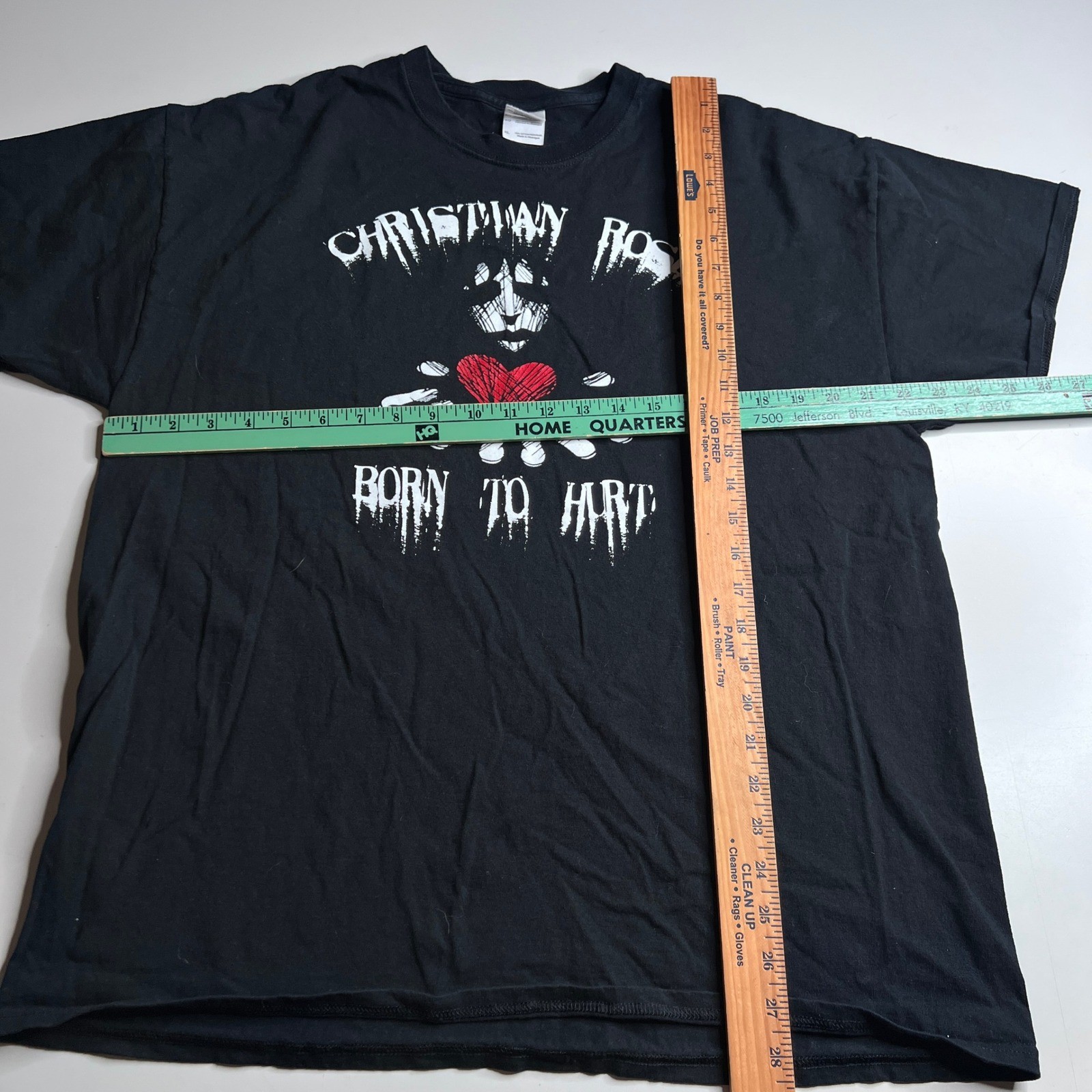 Christian Rose Born To Hurt Graphic T-Shirt Mens XL Black Gildan Ultra Cotton gallery