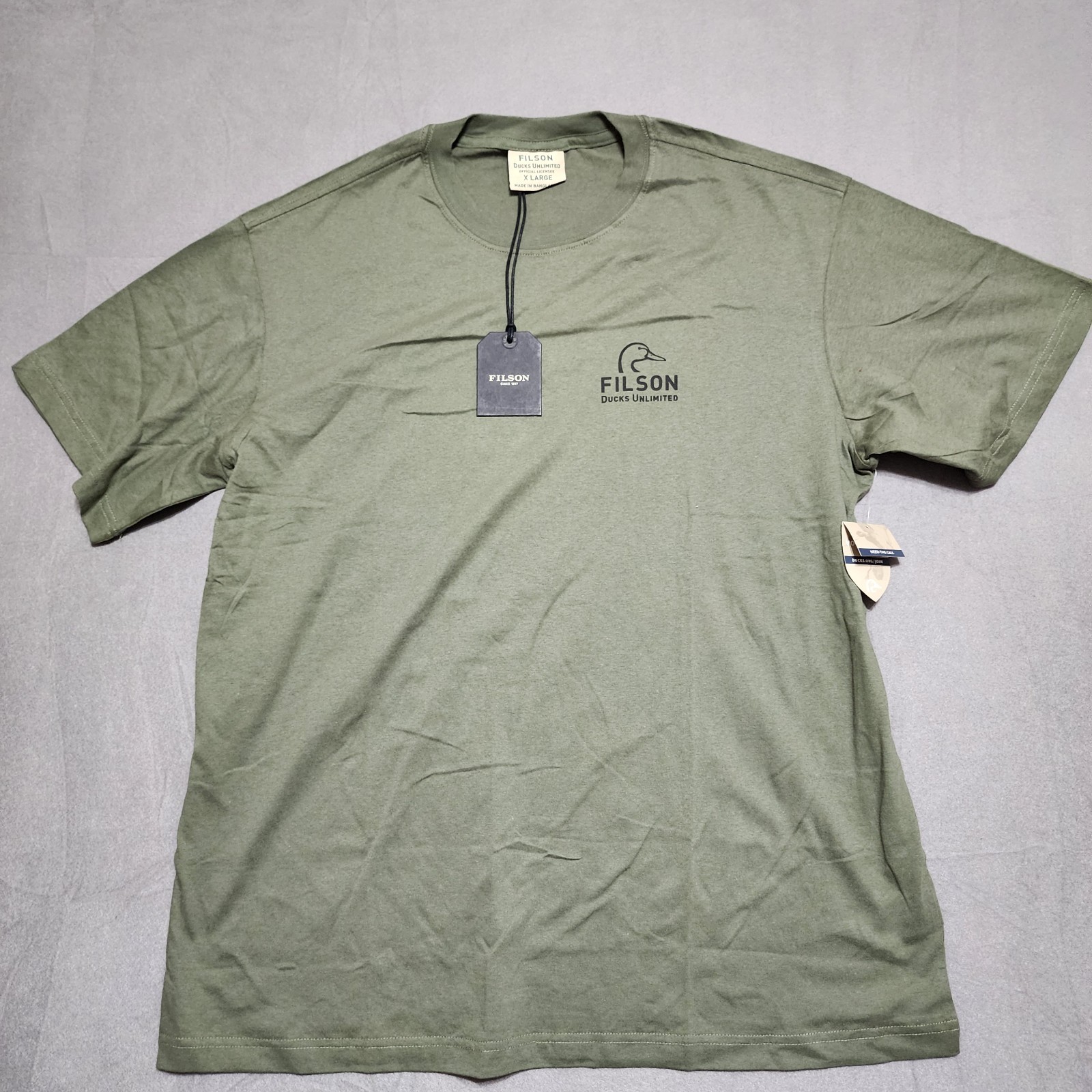 Filson X Ducks Unlimited New Green Ducks Ranger Graphic T Shirt Men's XL New gallery