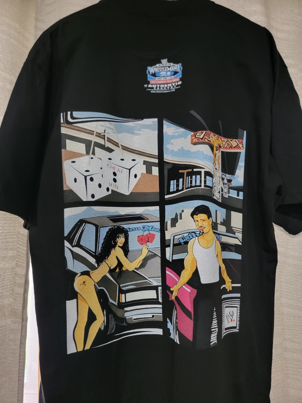 EDDIE GUERRERO GTA ON A SHAKA SUPERMAX HEAVYWEIGHT GARMET DYED T SHIRT gallery