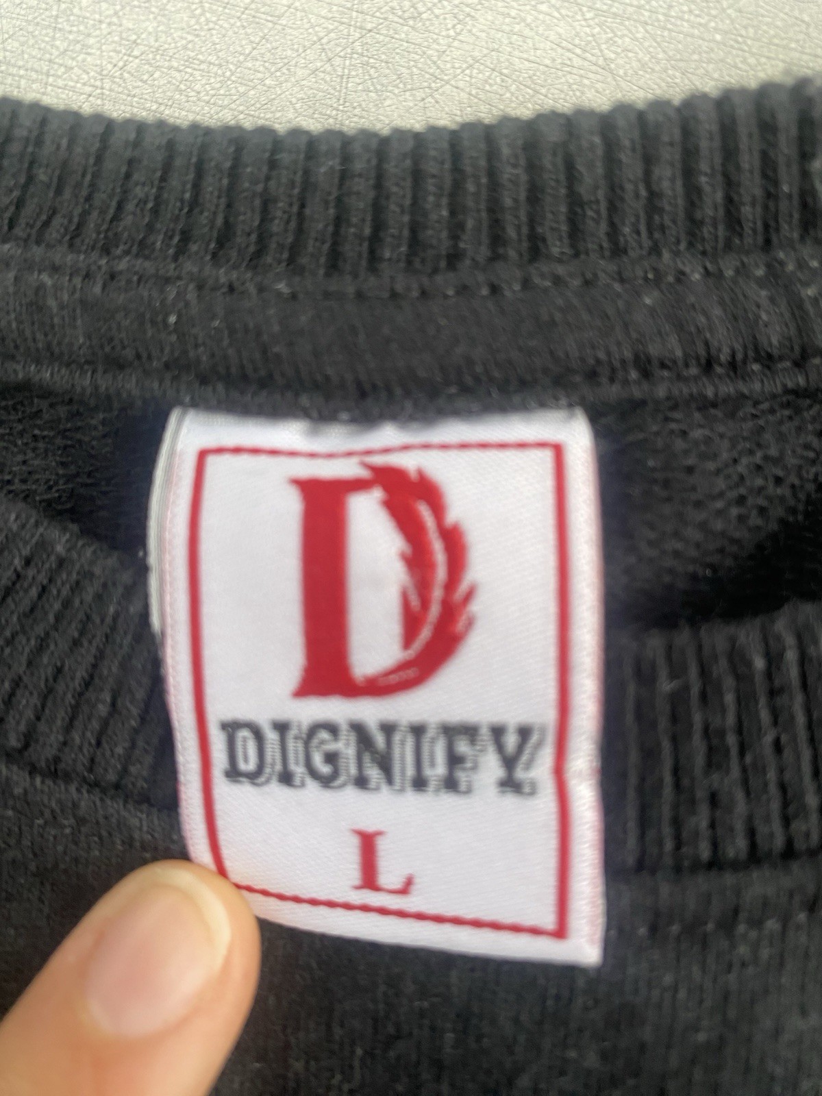 Dignify Men’s Graphic Print Crew Neck Cotton Knit T-Shirt Black Size L gallery