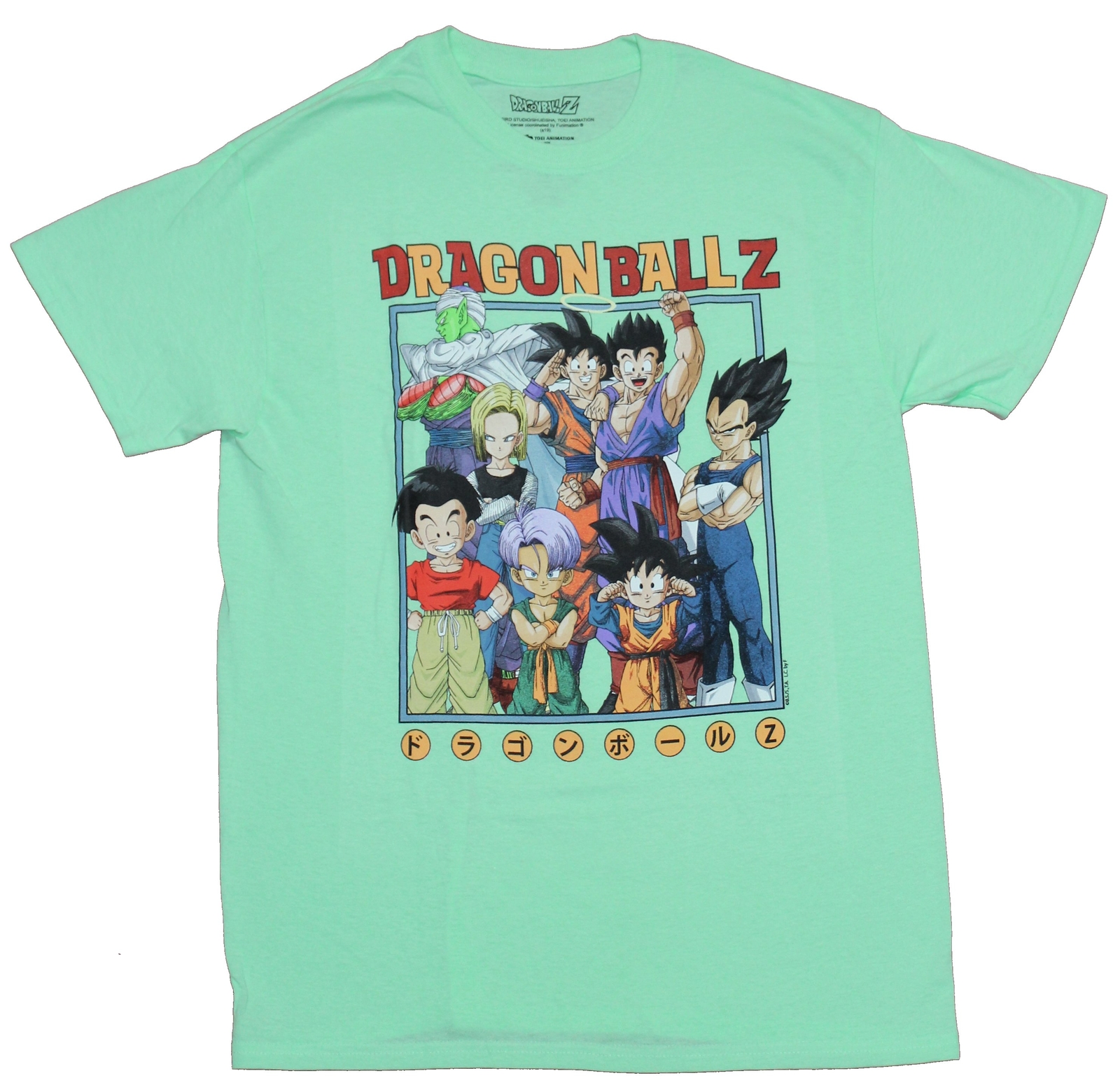 Dragon Ball Z Adult New T-Shirt - Giant Early Art Super Group Box Pic gallery